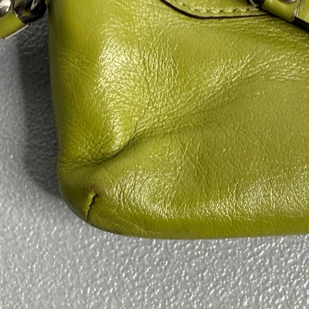 Coach Daisy Leather Double Zip Wallet Wristlet Green *Needs Polish - Picture 5 of 11